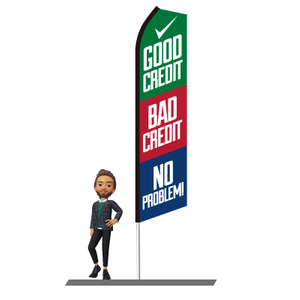 Good Credit Bad Credit Swooper Flags 15ft