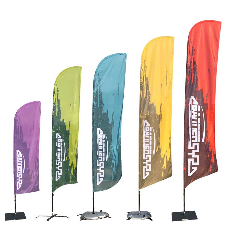 Single Sided Double Sided Custom Feather Flags Banners Indoor Outdoor