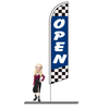 Open Checkered Feather Flags 15ft